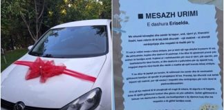 Vjehrri që la pa fjalë nusen! I dhuron makinë ditën e dasmës shoqëruar me një letër prekëse: Mirënjohje dhe respekt. Je shtyllë e familjes!