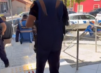 Ndodh edhe kjo/ Gruaja hyn me thikë në gjykatë, arrestohet nga forcat e policisë: Mos më prekni!